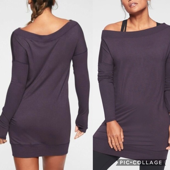 Athleta Dresses & Skirts - SOLD Athleta Regal Plum Studio Barre Dress S
